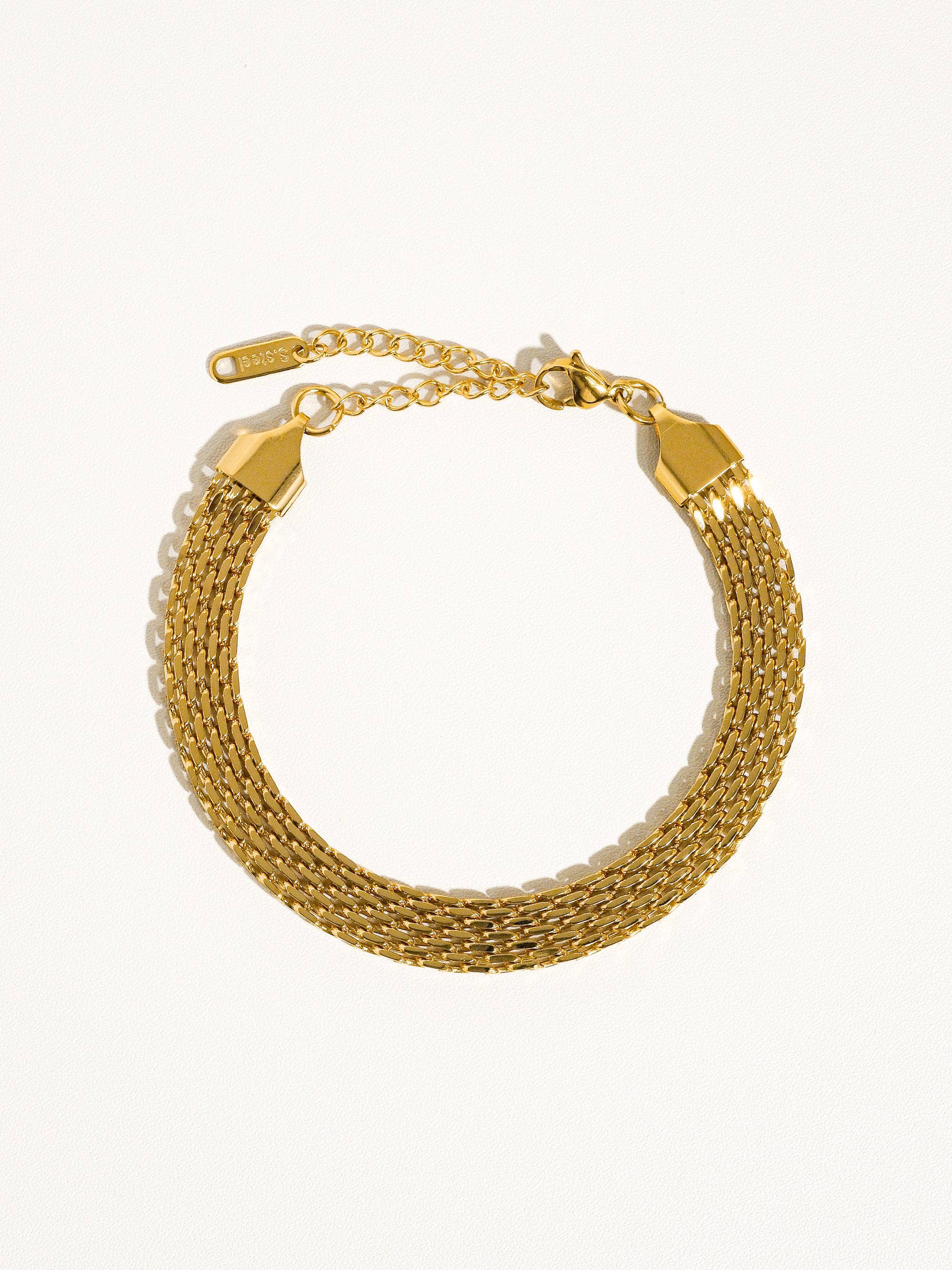 Caden 18K Gold Non-Tarnish Bold Chain Bracelet: Yellow Gold