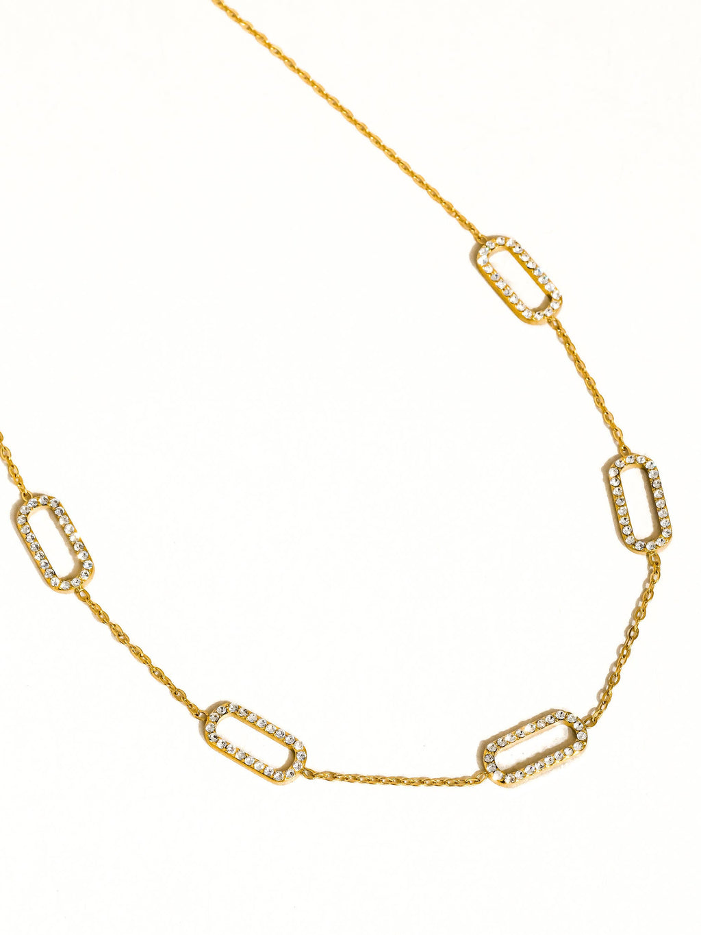 Burnisse 18K Gold Non-Tarnish Dainty Chain Necklace: Yellow Gold